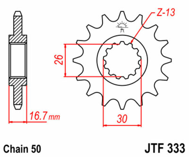 Pinion lant JT SPROCKETS JTF333.16 