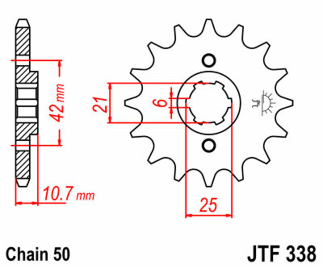 Pinion lant JT SPROCKETS JTF338.17 