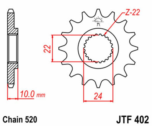 Pinion lant JT SPROCKETS JTF402.15 