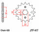 Pinion lant JT SPROCKETS JTF417.14 