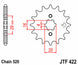 Pinion lant JT SPROCKETS JTF422.12 