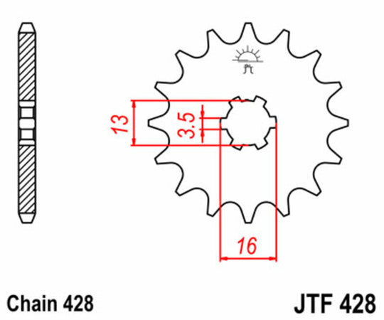 Pinion lant JT SPROCKETS JTF428.12 
