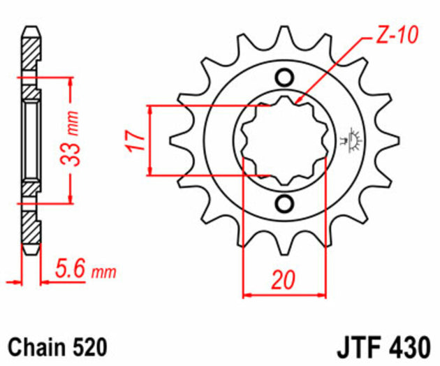 Pinion lant JT SPROCKETS JTF430.15 