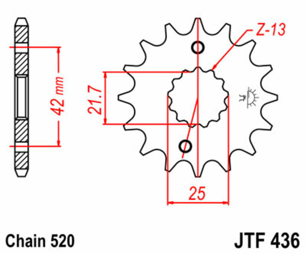 Pinion lant JT SPROCKETS JTF436.14 