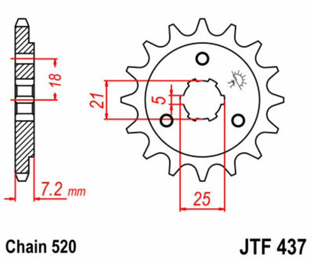Pinion lant JT SPROCKETS JTF437.16 