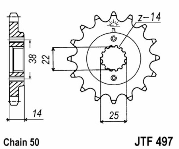 Pinion lant JT SPROCKETS JTF497.15 