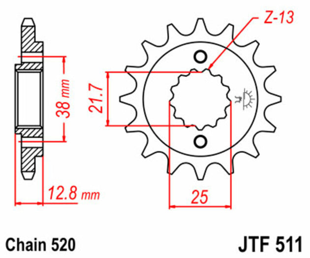 Pinion lant JT SPROCKETS JTF511.14 