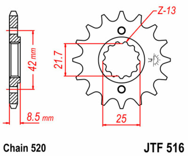 Pinion lant JT SPROCKETS JTF516.15 