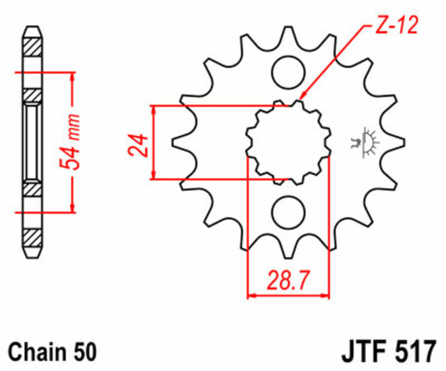 Pinion lant JT SPROCKETS JTF517.16 