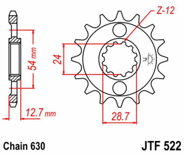 Pinion lant JT SPROCKETS JTF522.15 