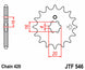 Pinion lant JT SPROCKETS JTF546.14 