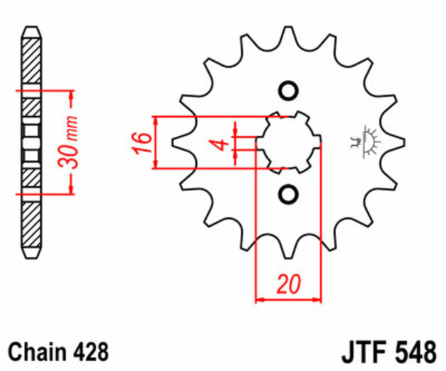 Pinion lant JT SPROCKETS JTF548.13 