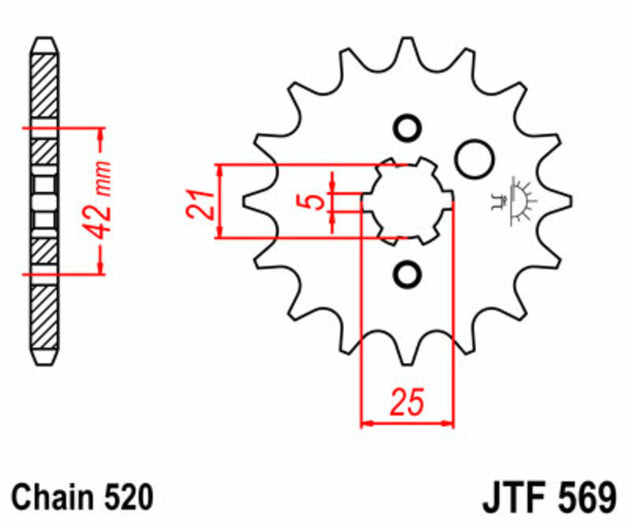Pinion lant JT SPROCKETS JTF569.13 