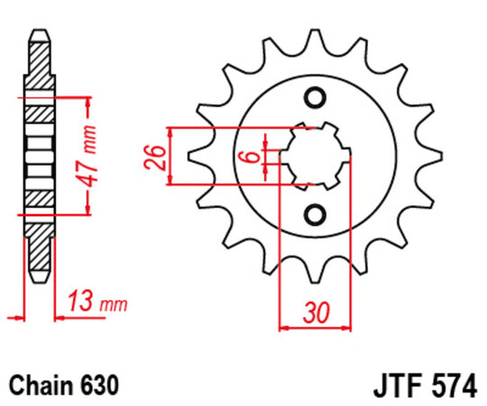 Pinion lant JT SPROCKETS JTF574.16 