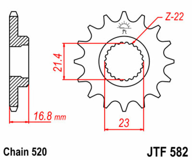 Pinion lant JT SPROCKETS JTF582.16 