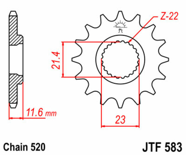 Pinion lant JT SPROCKETS JTF583.13 