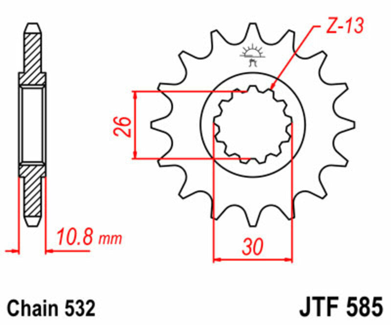 Pinion lant JT SPROCKETS JTF585.17 