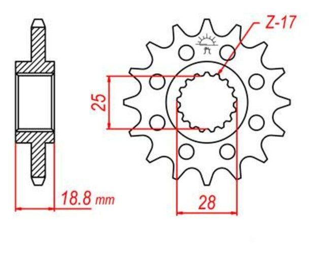 Pinion lant JT SPROCKETS JTF704.15 