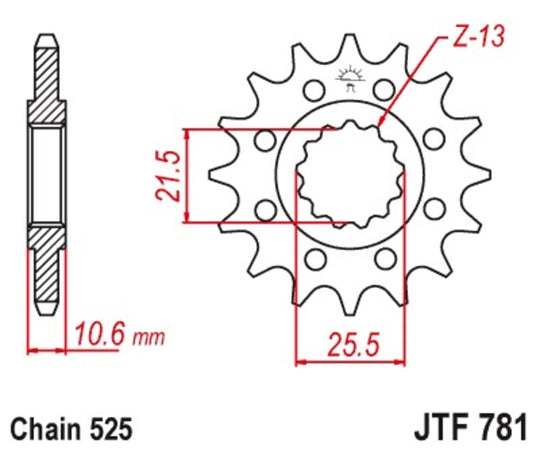 Pinion lant JT SPROCKETS JTF781.14 