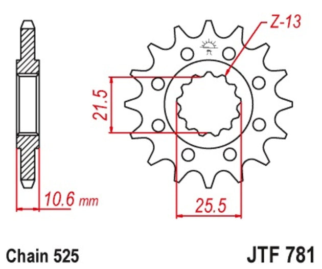 Pinion lant JT SPROCKETS JTF781.14 