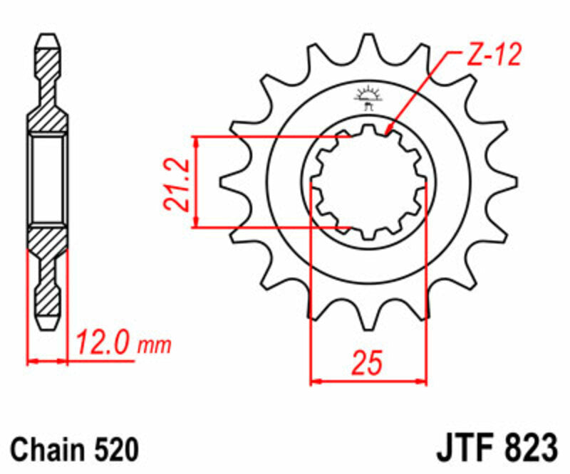 Pinion lant JT SPROCKETS JTF823.15 