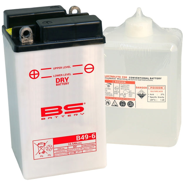 BS BATTERY Battery Conventional with Acid Pack - B49-6 - Main