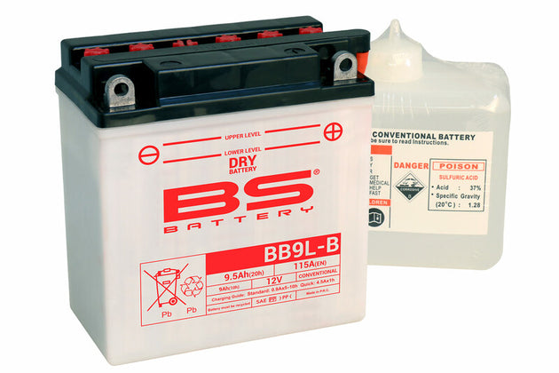 BS BATTERY Battery High performance with Acid Pack - BB9L-B - Main