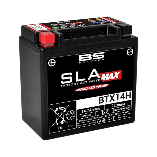 BS BATTERY SLA Max Battery Maintenance Free Factory Activated - BTX14H - Main