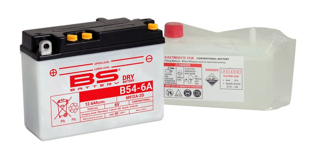 BS BATTERY Battery Conventional with Acid Pack - 6N12A-2D (B54-6A) - Main
