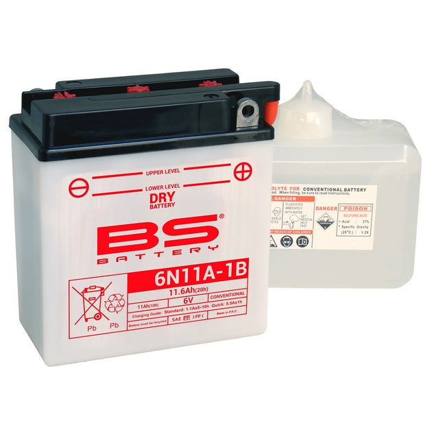 BS BATTERY Battery Conventional with Acid Pack - 6N11A-1B - Main