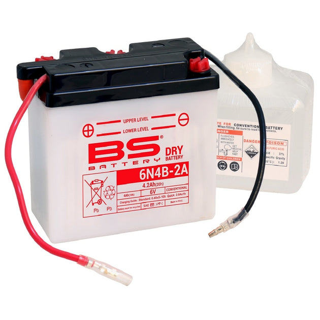 BS BATTERY Battery Conventional with Acid Pack - 6N4B-2A - Main