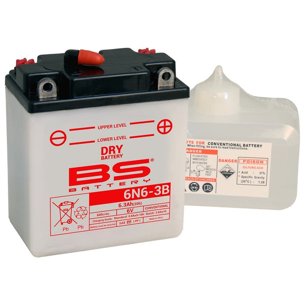 BS BATTERY Battery Conventional with Acid Pack - 6N6-3B - Main