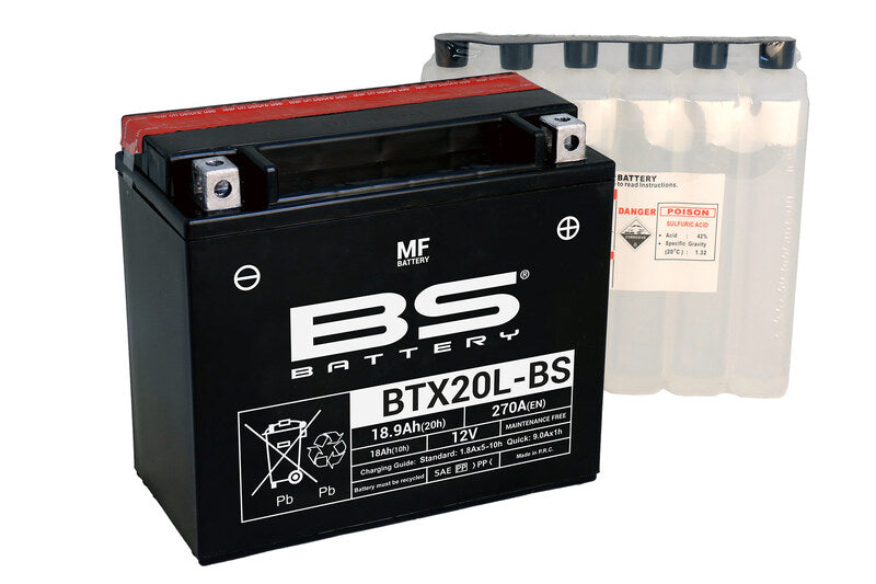 BS BATTERY Battery Maintenance Free with Acid Pack - BTX20L-BS - Main