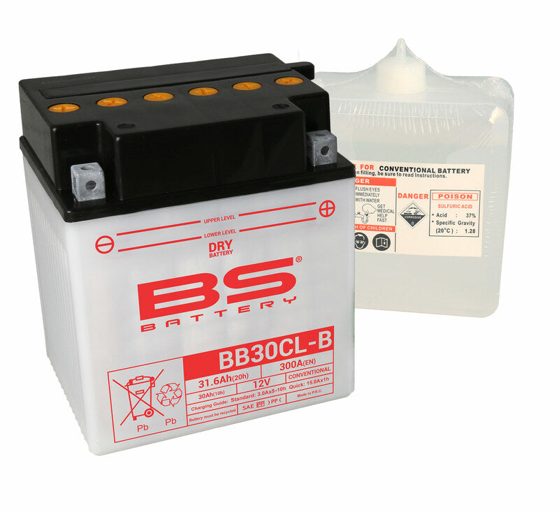 BS BATTERY Battery High performance with Acid Pack - BB30CL-B - Main