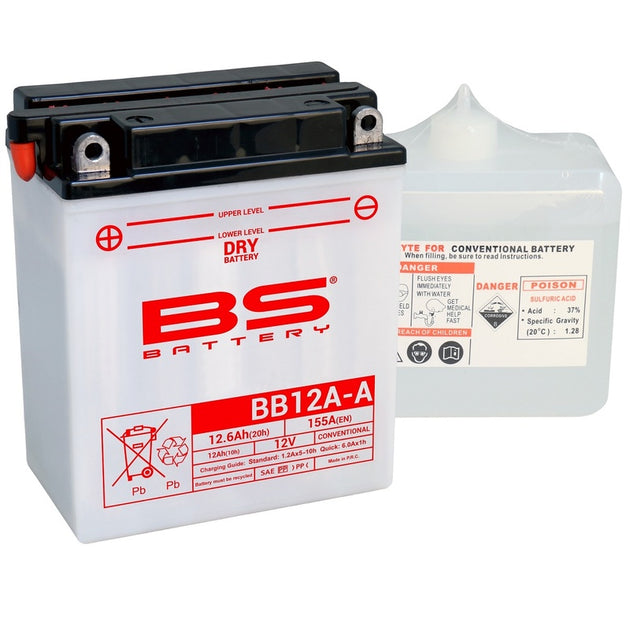 BS BATTERY Battery High performance with Acid Pack - BB12A-A - Main