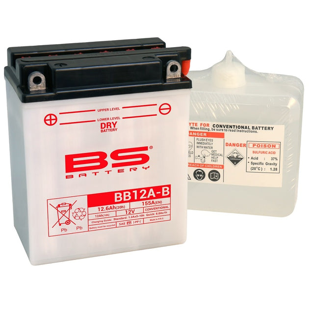 BS BATTERY Battery High performance with Acid Pack - BB12A-B - Main