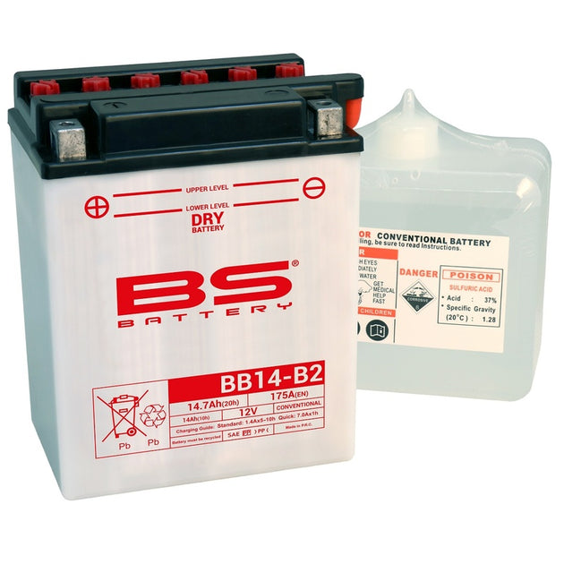 BS BATTERY Battery High performance with Acid Pack - BB14-B2 - Main