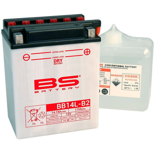 BS BATTERY Battery High performance with Acid Pack - BB14L-B2 - Main