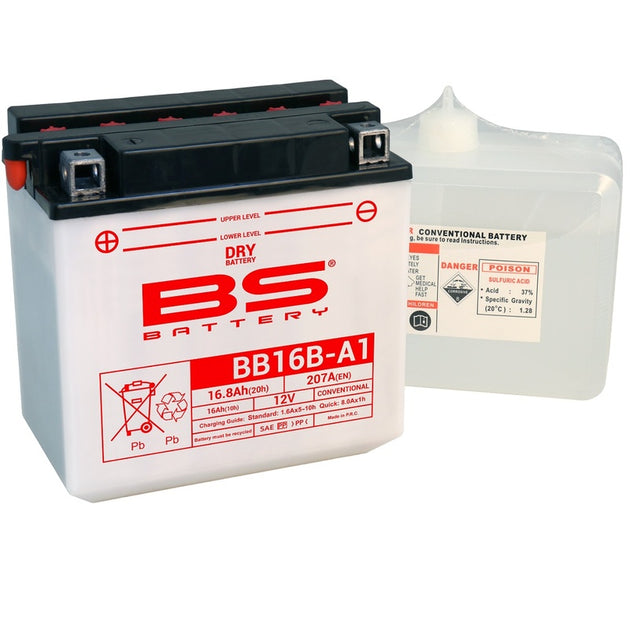 BS BATTERY Battery High performance with Acid Pack - BB16B-A1 - Main