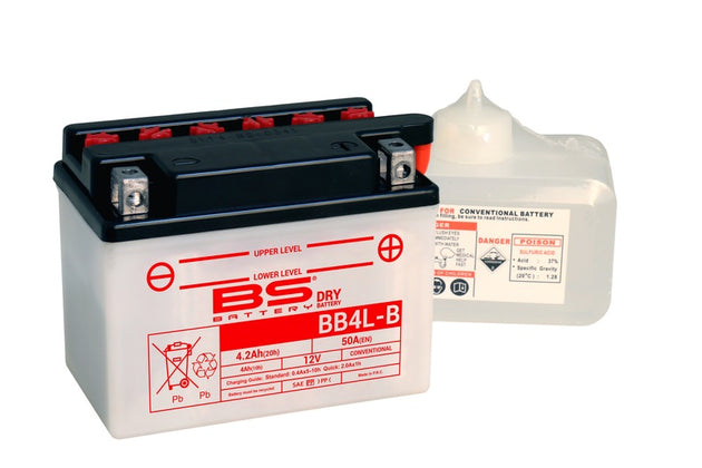 BS BATTERY Battery High performance with Acid Pack - BB4L-B - Main