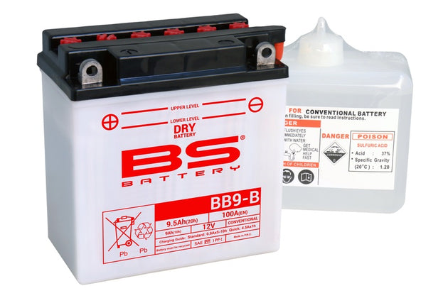 BS BATTERY Battery High performance with Acid Pack - BB9-B - Main