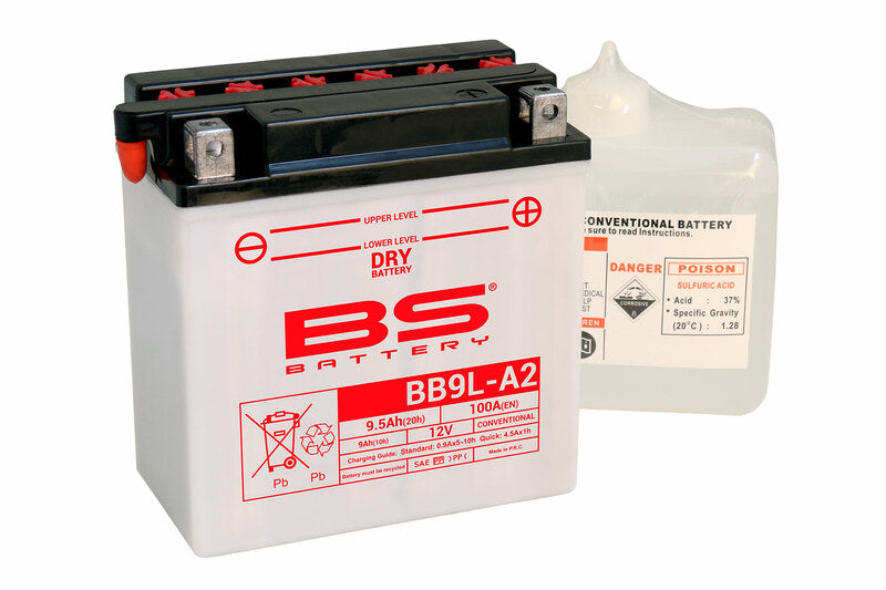 BS BATTERY Battery High performance with Acid Pack - BB9L-A2 - Main