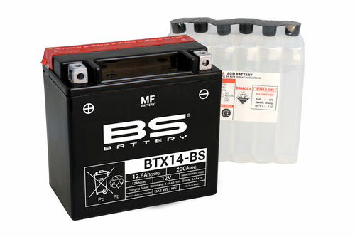 BS BATTERY Battery Maintenance Free with Acid Pack - BTX14-BS - Main