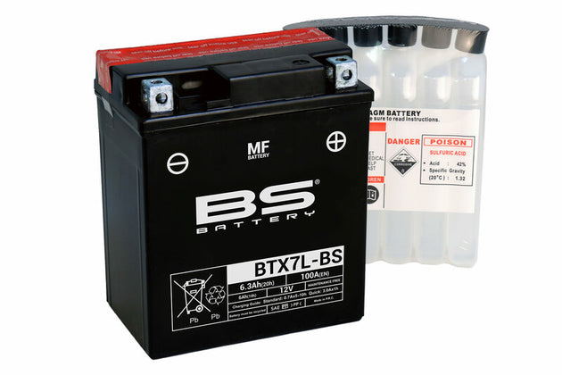 BS BATTERY Battery Maintenance Free with Acid Pack - BTX7L-BS - Main