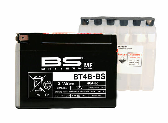 BS BATTERY Battery Maintenance Free with Acid Pack - BT4B-BS - Main