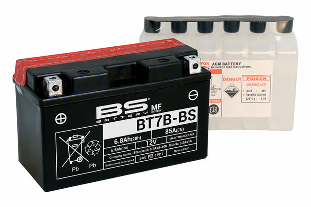 BS BATTERY Battery Maintenance Free with Acid Pack - BT7B-BS - Main