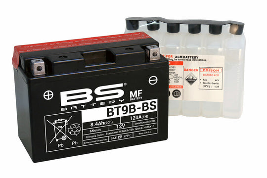 BS BATTERY Battery Maintenance Free with Acid Pack - BT9B-BS - Main