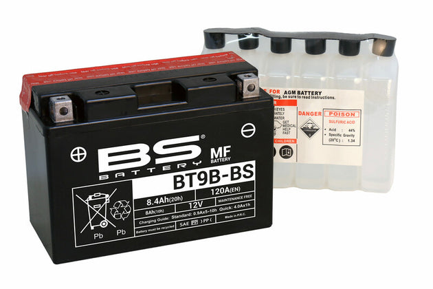 BS BATTERY Battery Maintenance Free with Acid Pack - BT9B-BS - Main