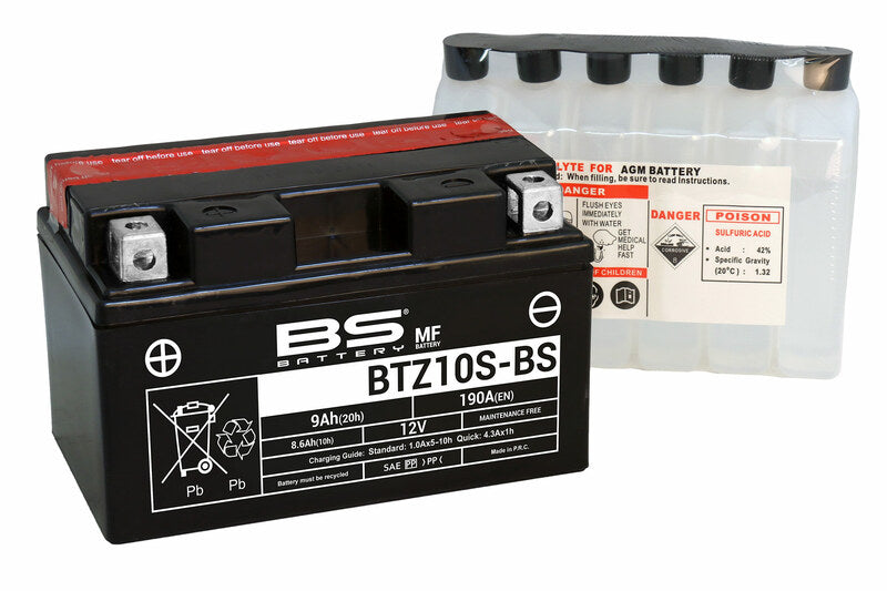 BS BATTERY Battery Maintenance Free with Acid Pack - BTZ10S-BS - Main