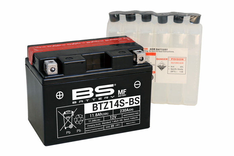 BS BATTERY Battery Maintenance Free with Acid Pack - BTZ14S-BS - Main